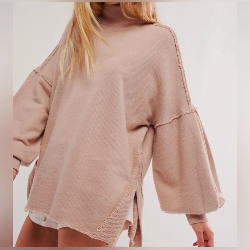 Free People We The Free Wonderful Oversized Pullover Winter Bloom S
